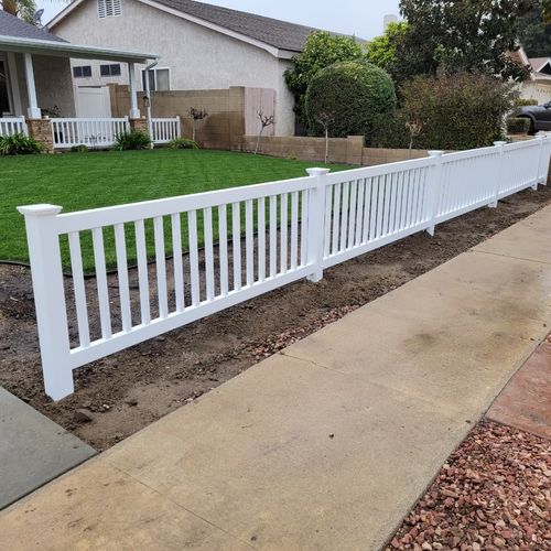 They installed my picket fence last month. They we