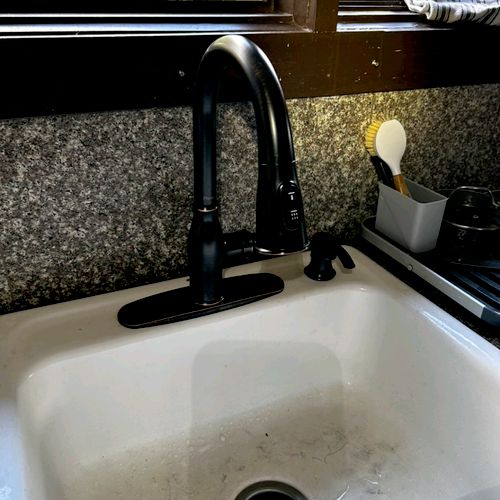 Denis got our sink replaced and solved our water p