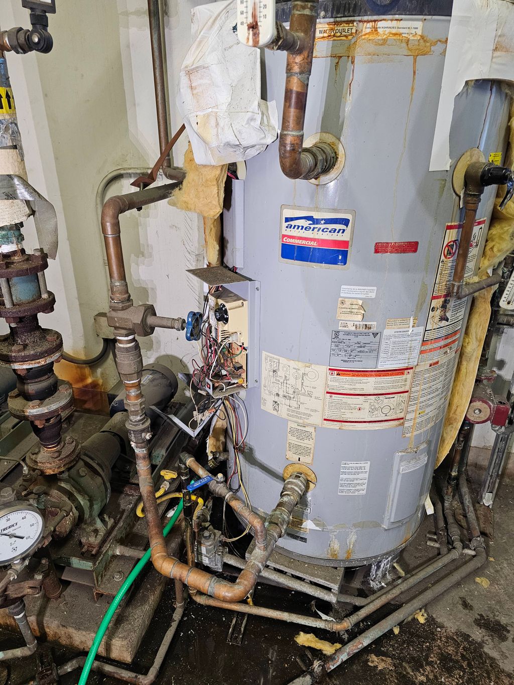 before 100 gallon commercial water heater 