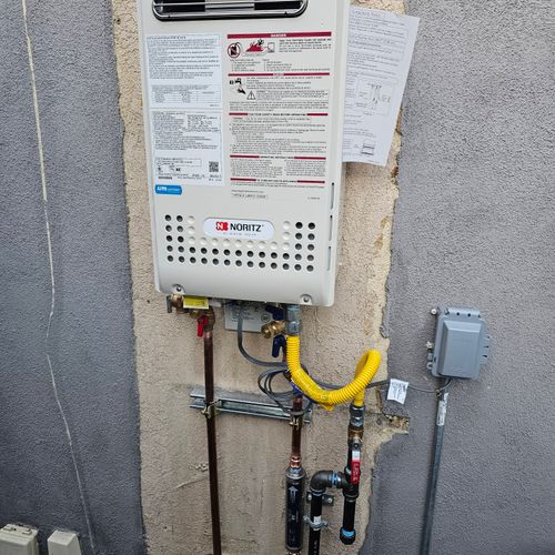 New tankless water heater install