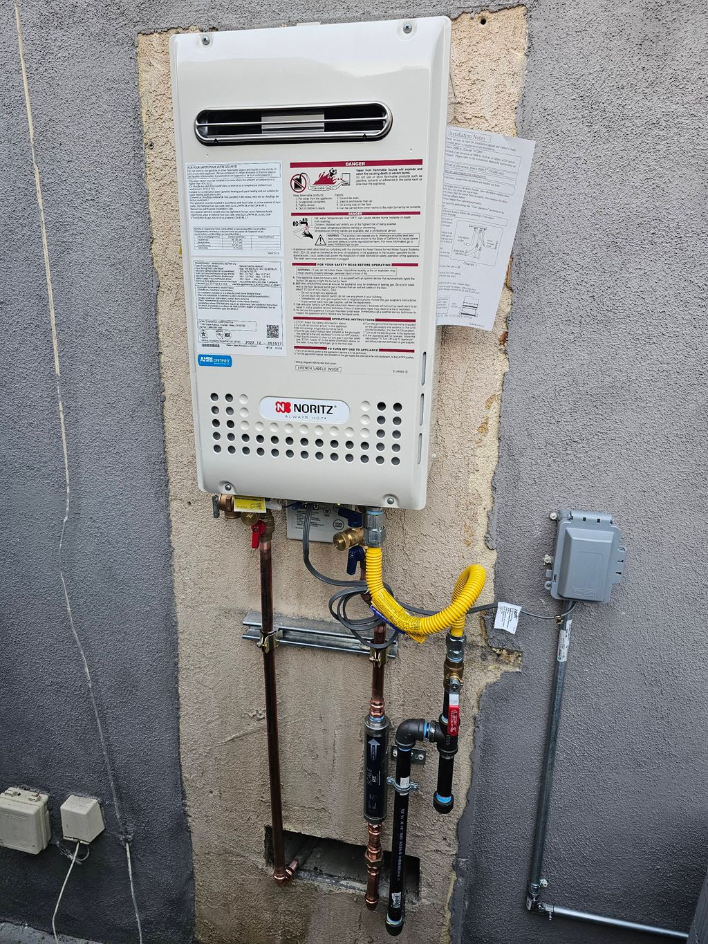 New tankless water heater install