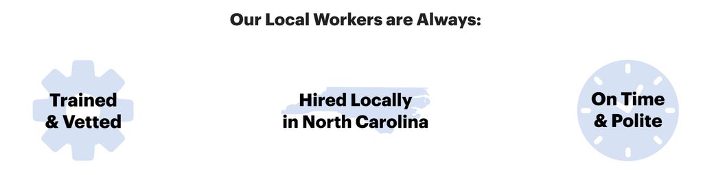 All our workers are vetted/trained, insured, local