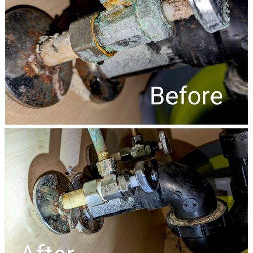 leaking valve change. 