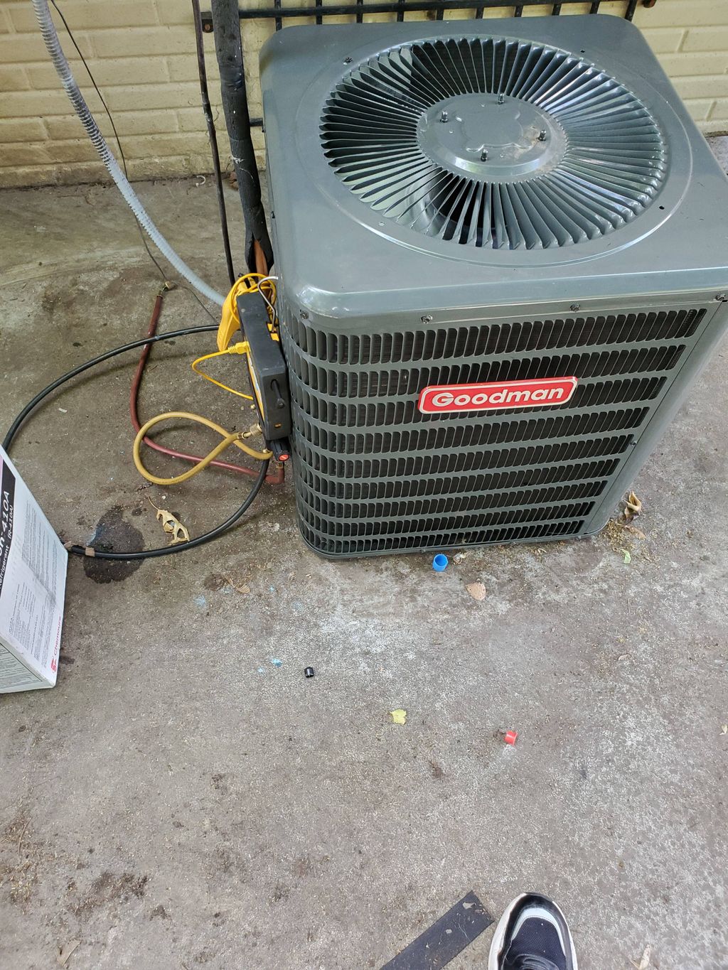 A/c condenser install 