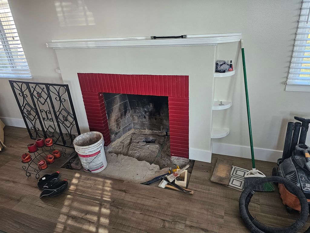 new gas line and fireplace upgrade before 