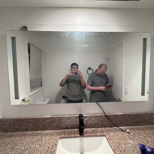 Huge mirror installing 120$