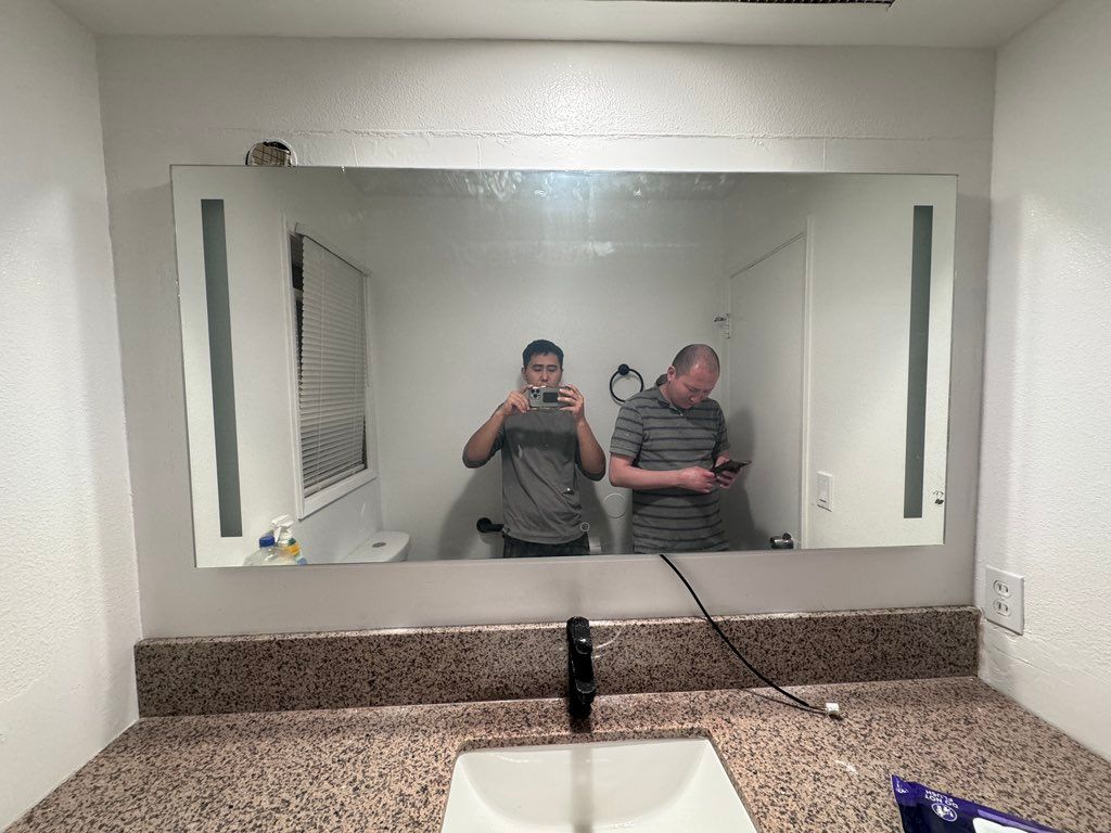 Huge mirror installing 120$