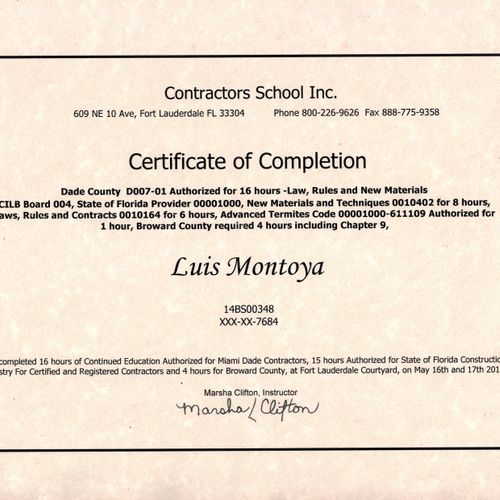 CERTIFICATION