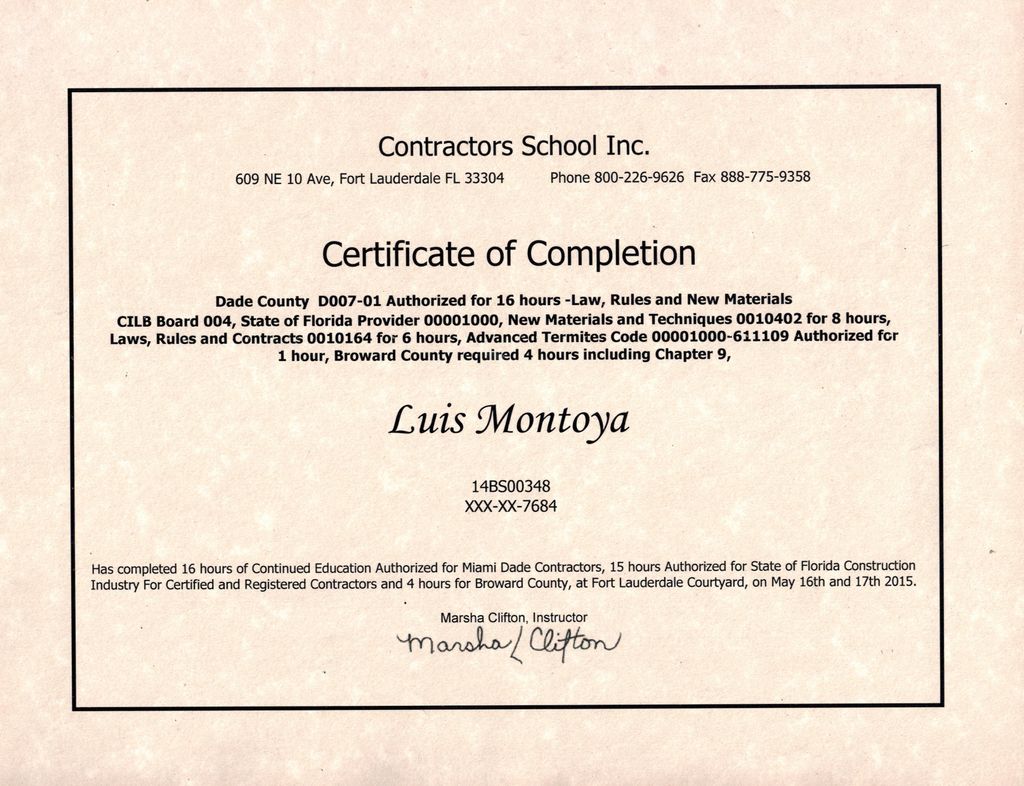 CERTIFICATION