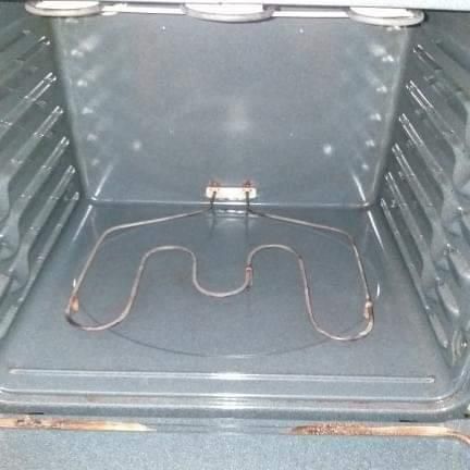 After oven cleaning. 