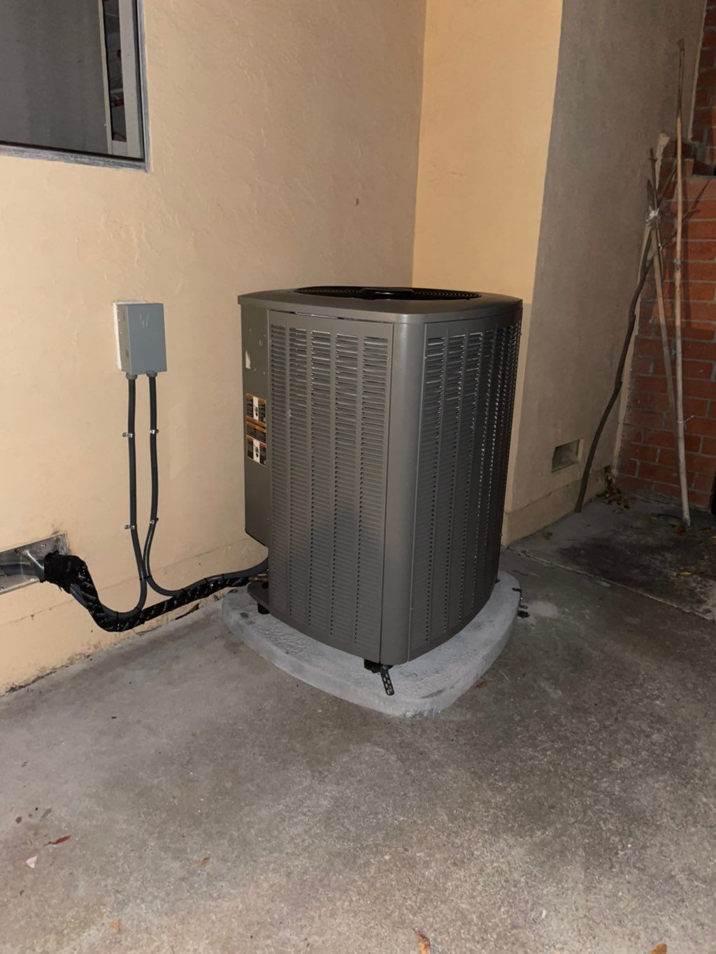Brand new air conditioner installation 
