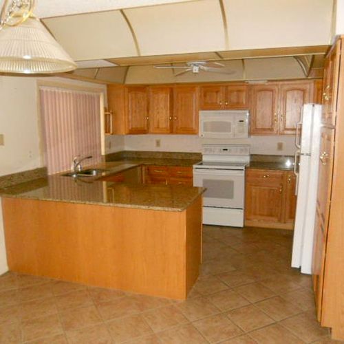 This is a kitchen before the remodel