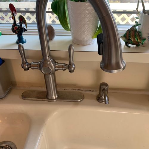 New faucet and soap dispenser 