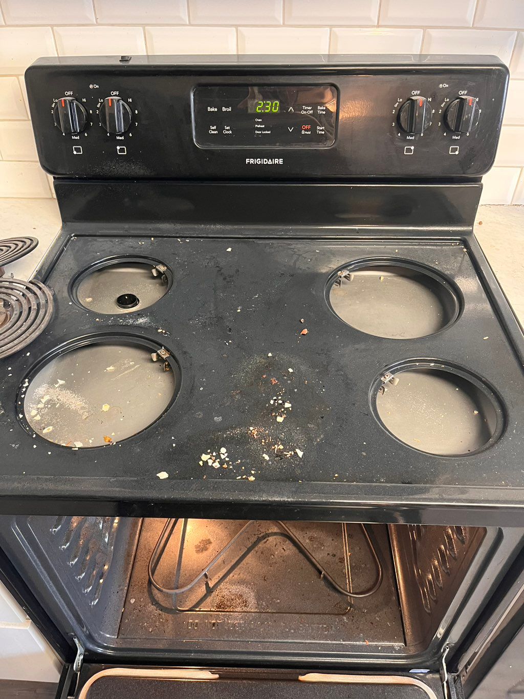 Before stove 