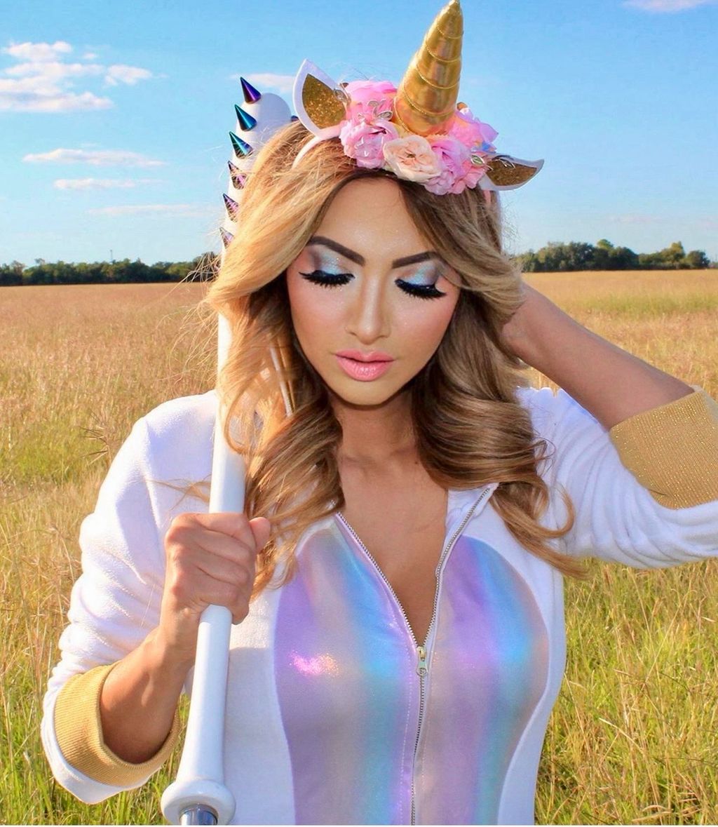 Unicorn inspired make-up