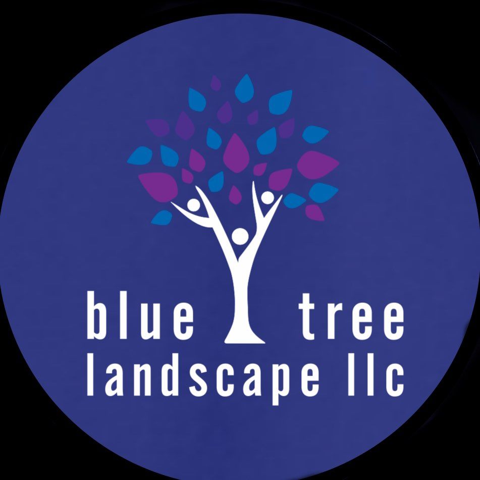 Blue tree landscape