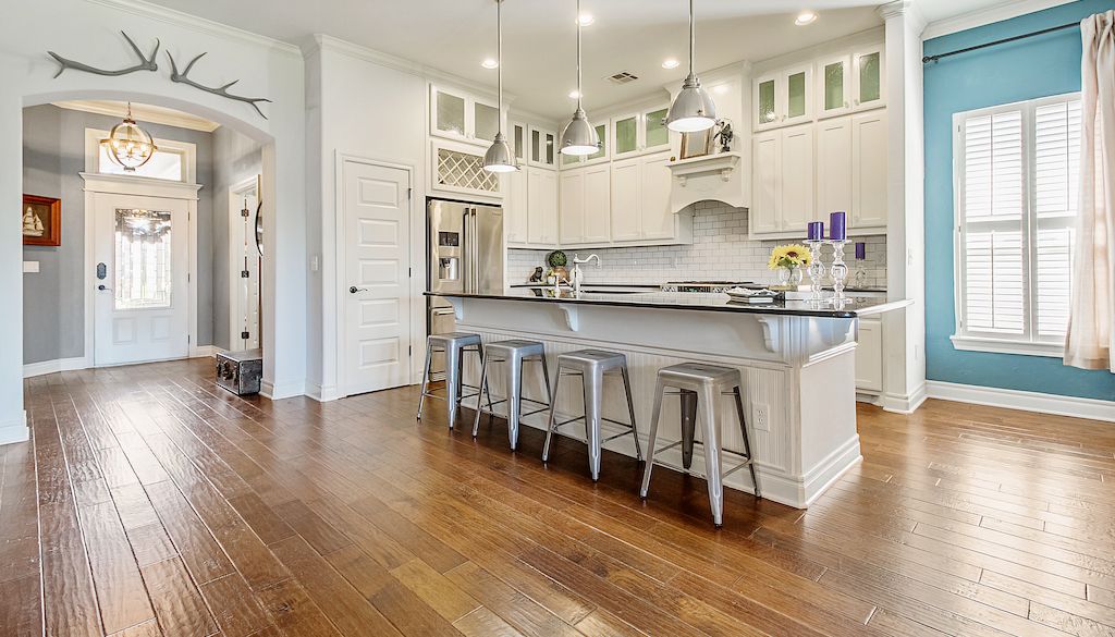 kitchen with hardwood floors