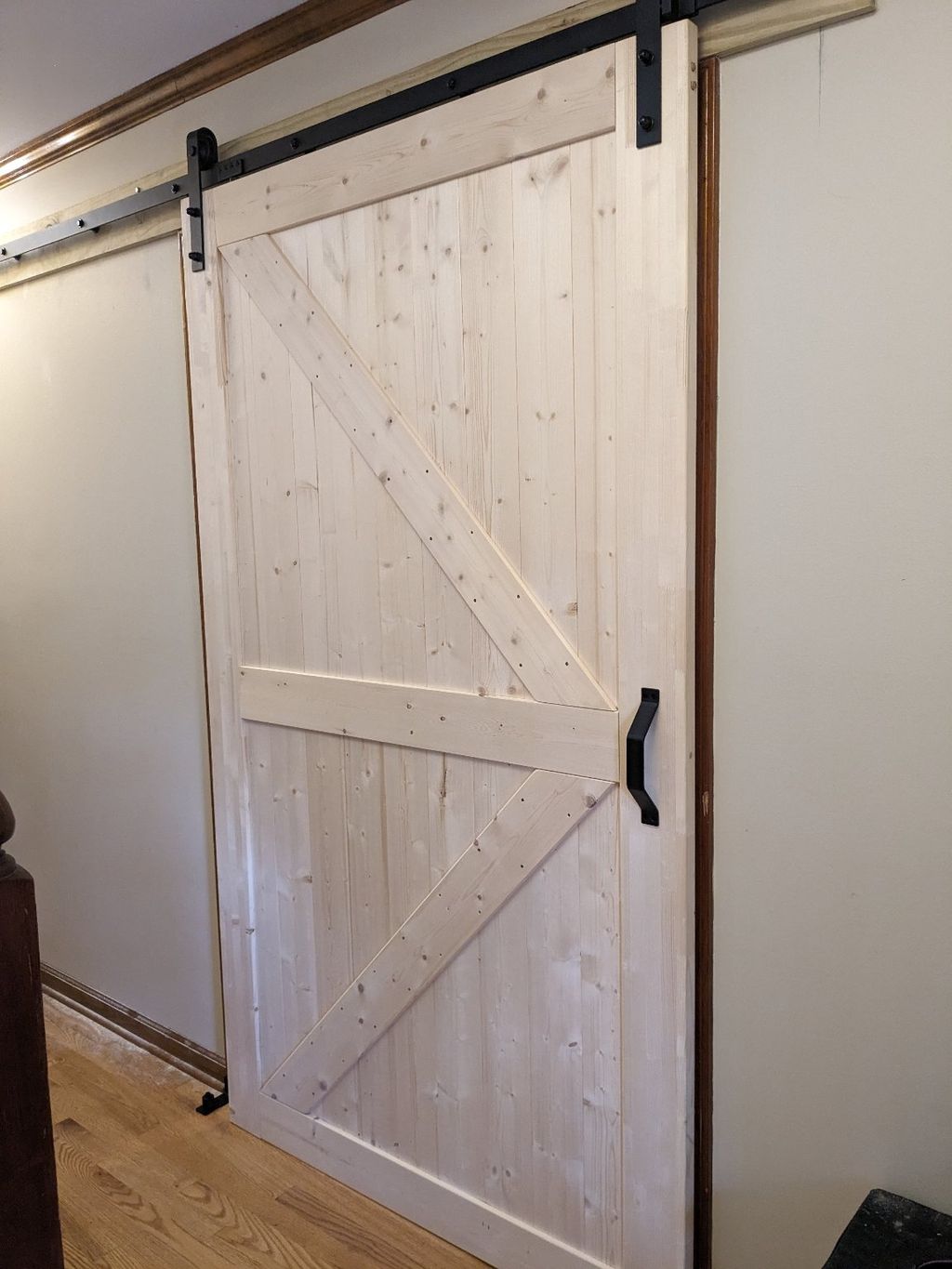 I am so happy with the barn door Rachel built. She