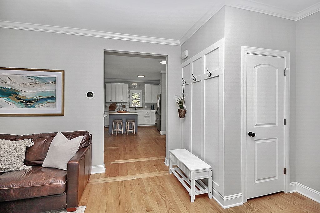 Coat rack area design/installation/painting.