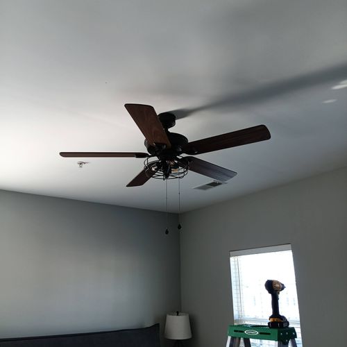 After ( new ceiling fan )