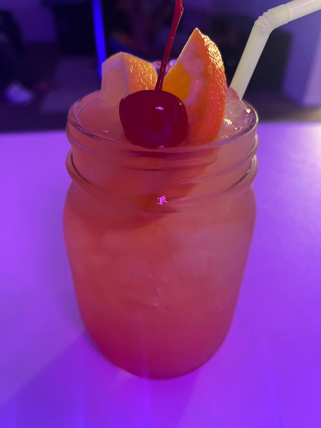 Tropical Peach rum punch!