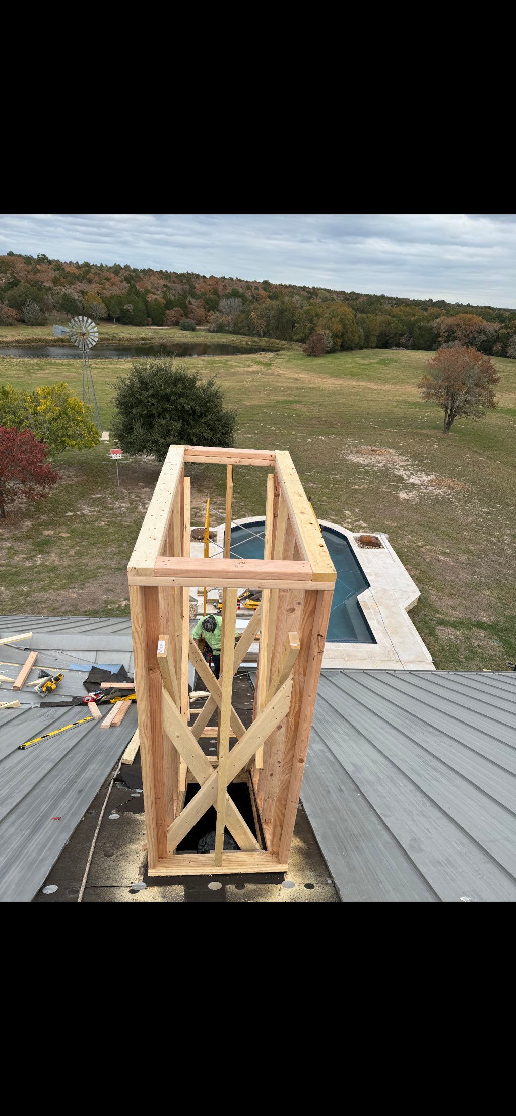 Chimney installation 