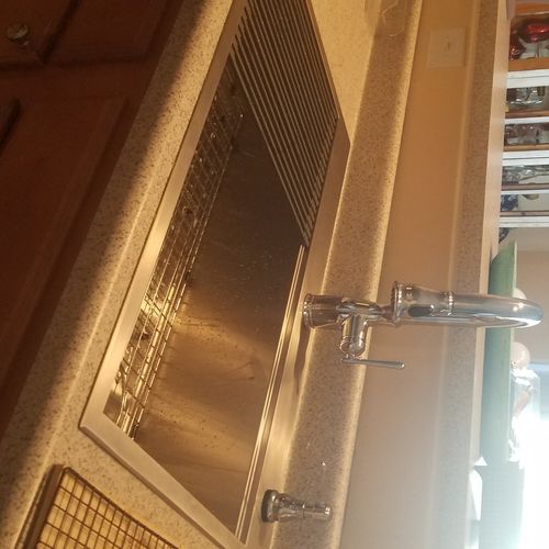 We needed two faucets and a kitchen sink installed