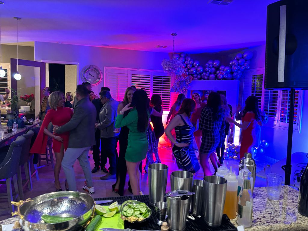 Specialty cocktail menu was created and the party 