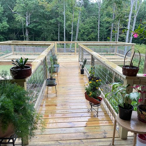 Foxy Farms built my backyard deck. He took my idea