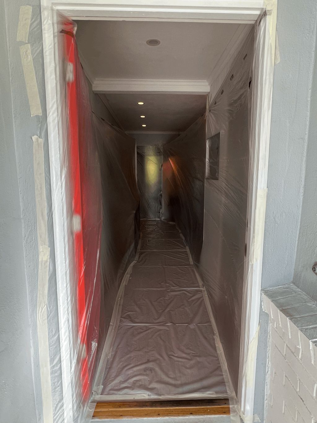 Protect home with plastic