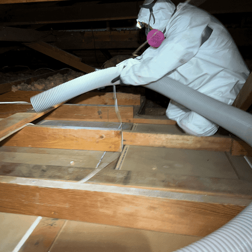 Removing old insulation