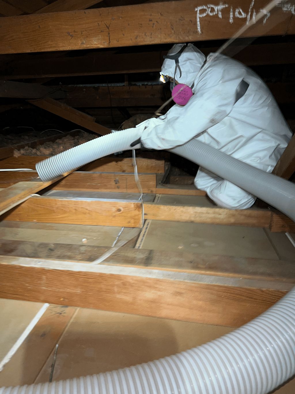 Removing old insulation