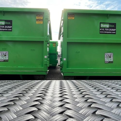 A pair of 20-yd containers.
