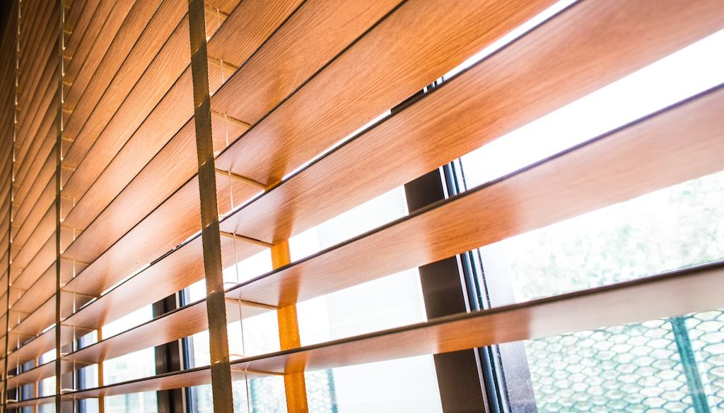 clean wooden blinds