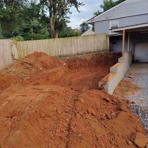 Dig Out for gravel additional gravel parking 
