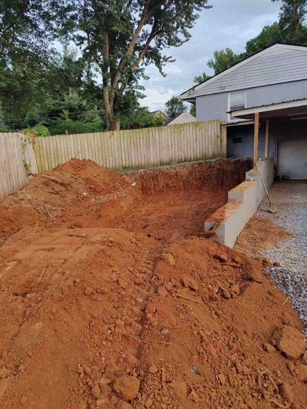 Dig Out for gravel additional gravel parking 