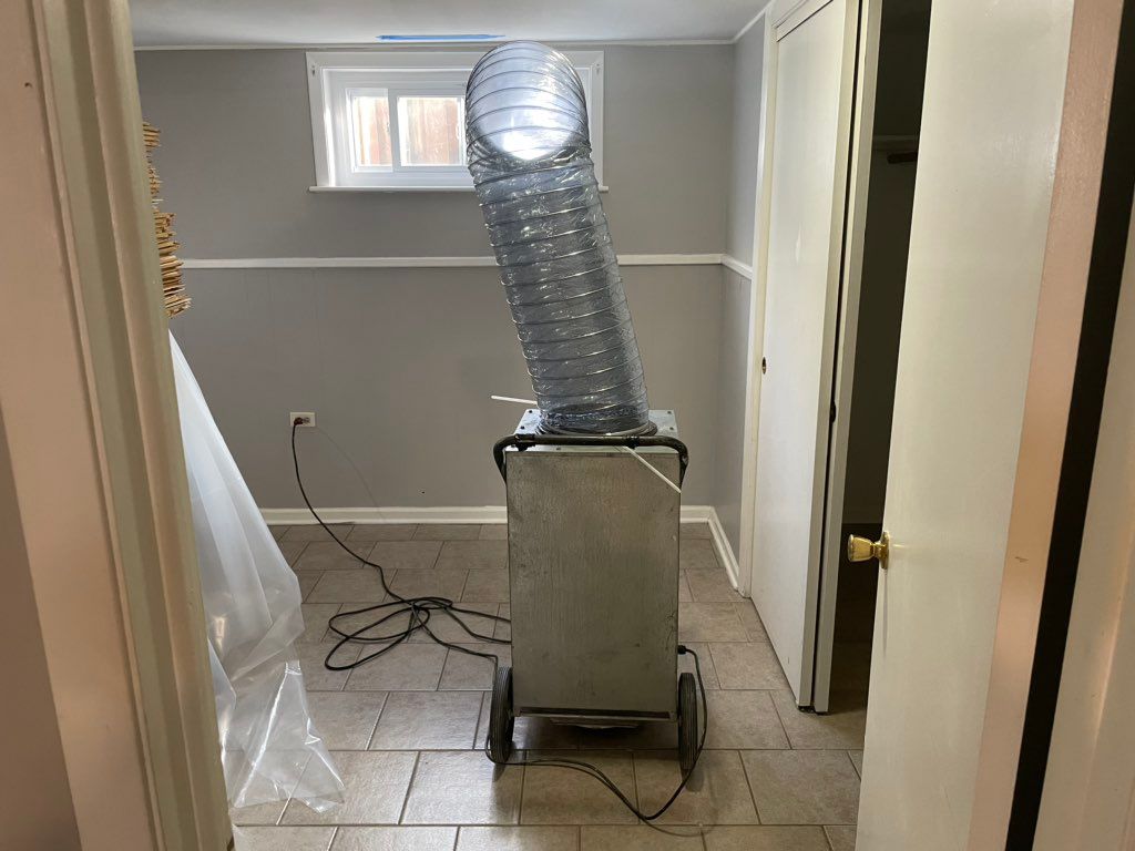 Negative air basement mold remediation 