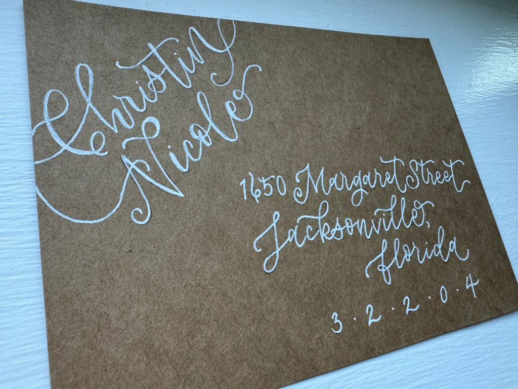 Envelope Addressing - Slanted & Dotted Zip