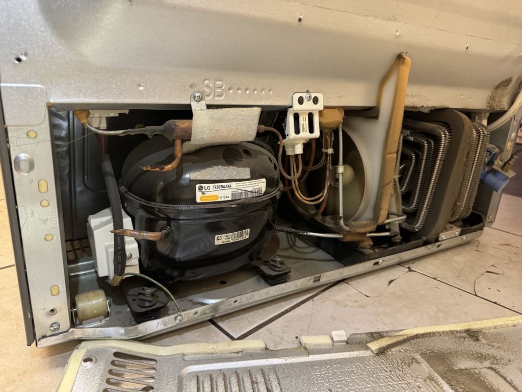 Replacing the refrigerator compressor for repairin