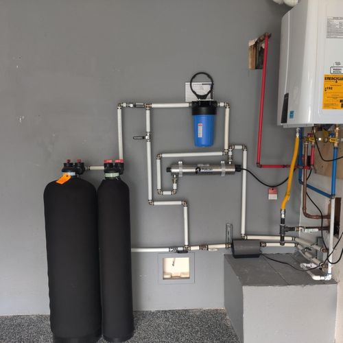 Whole home water filtration & tankless install