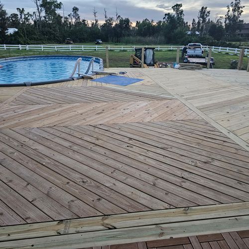 Pool and deck combo