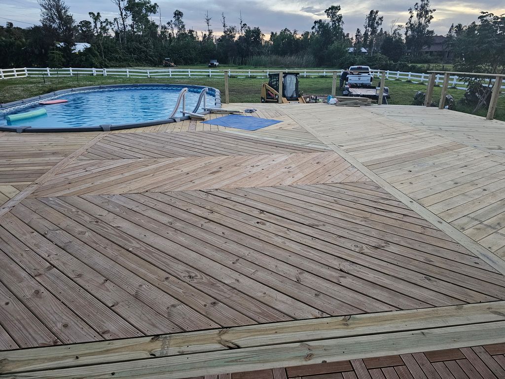 Pool and deck combo