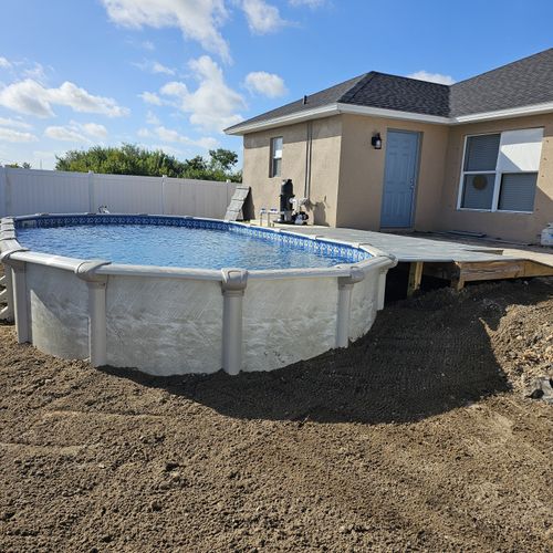 Pool with Trex deck and ramp