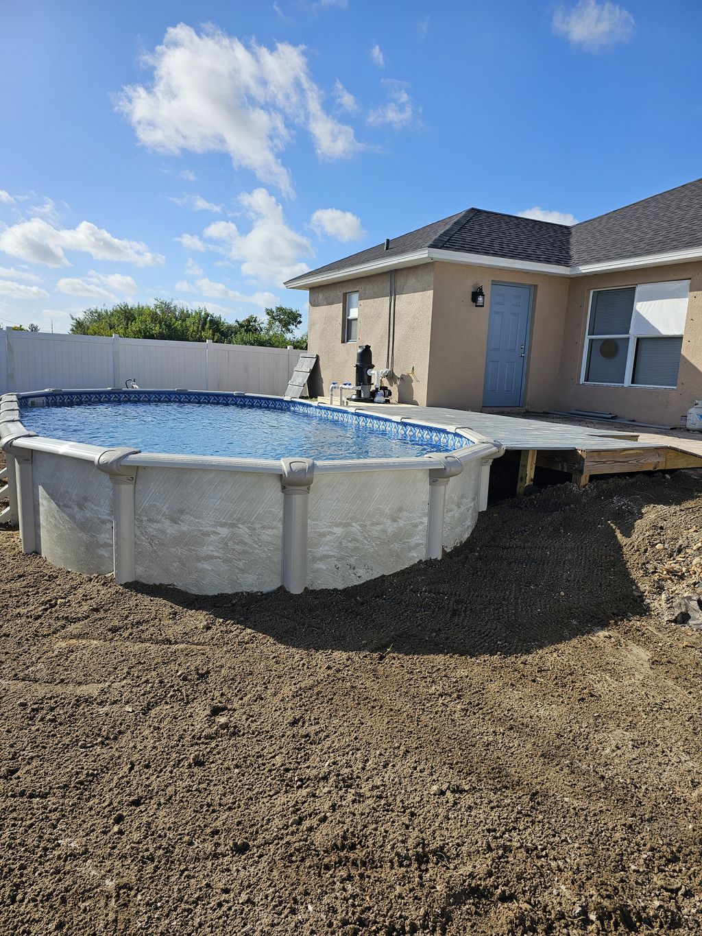 Pool with Trex deck and ramp