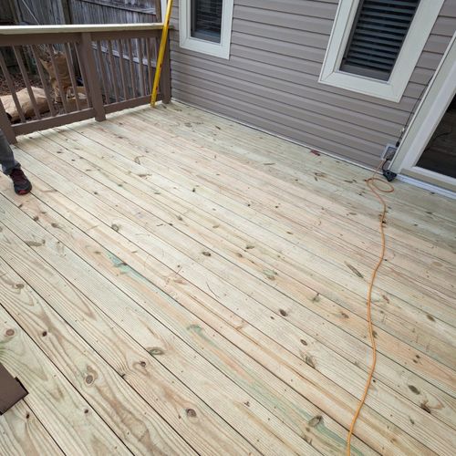 Bryon did a great job on my deck!  He removed the 