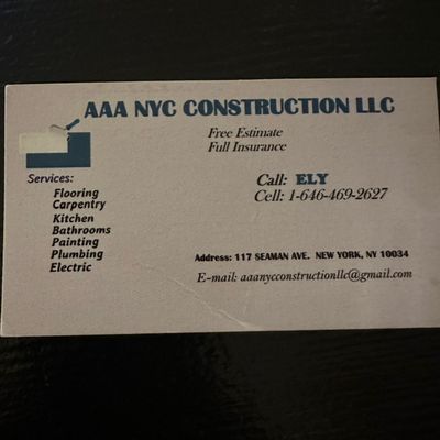 Avatar for AAA NYC CONSTRUCTION LLC
