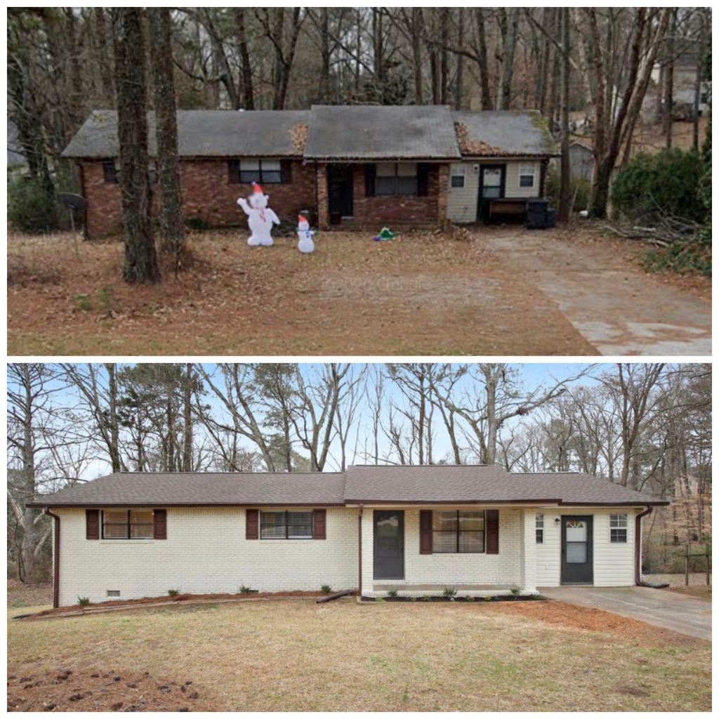Exterior upgrade - BEFORE AND AFTER. Fresh Paint, 