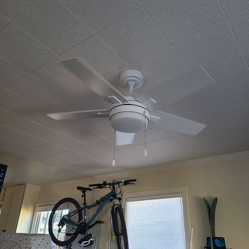 Bryan did a great job at hanging our ceiling fans.