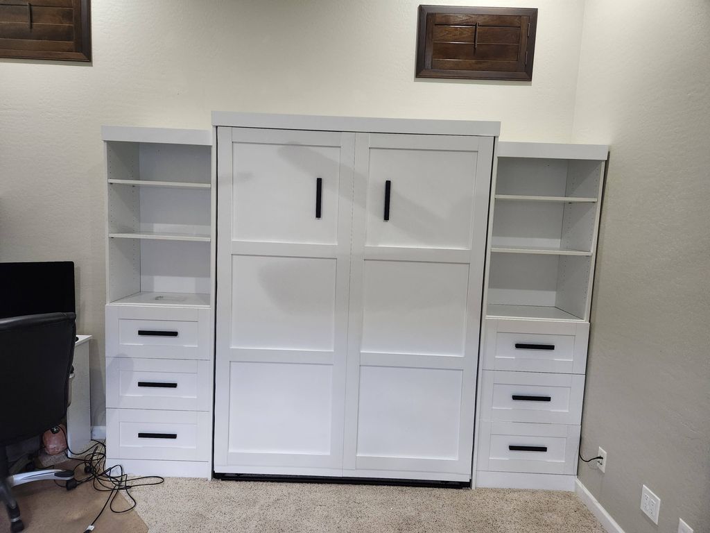 Assembled and installed this Murphy bed with addit