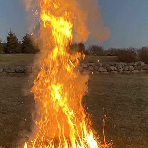 During a Fire Ceremony Held on Property